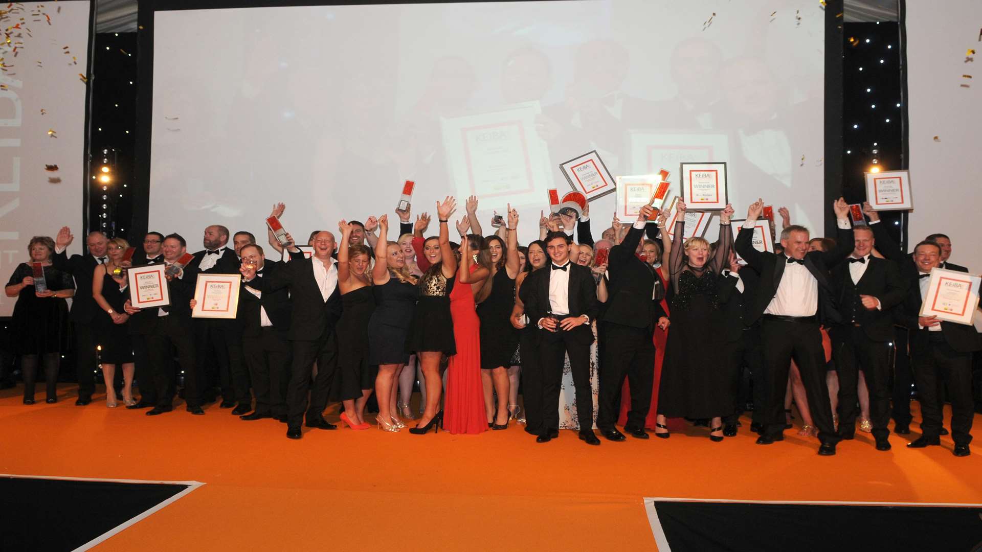 The winners celebrate at the KEiBA 2015