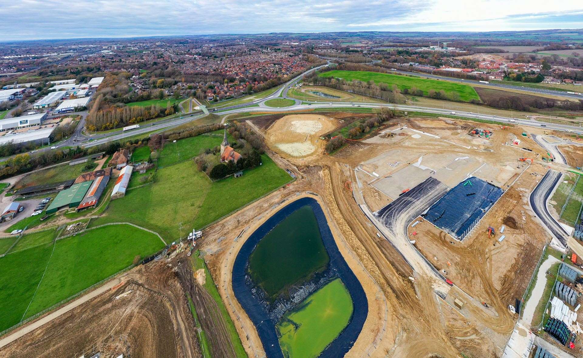 The Sevington plot is close to the A2070 and M20