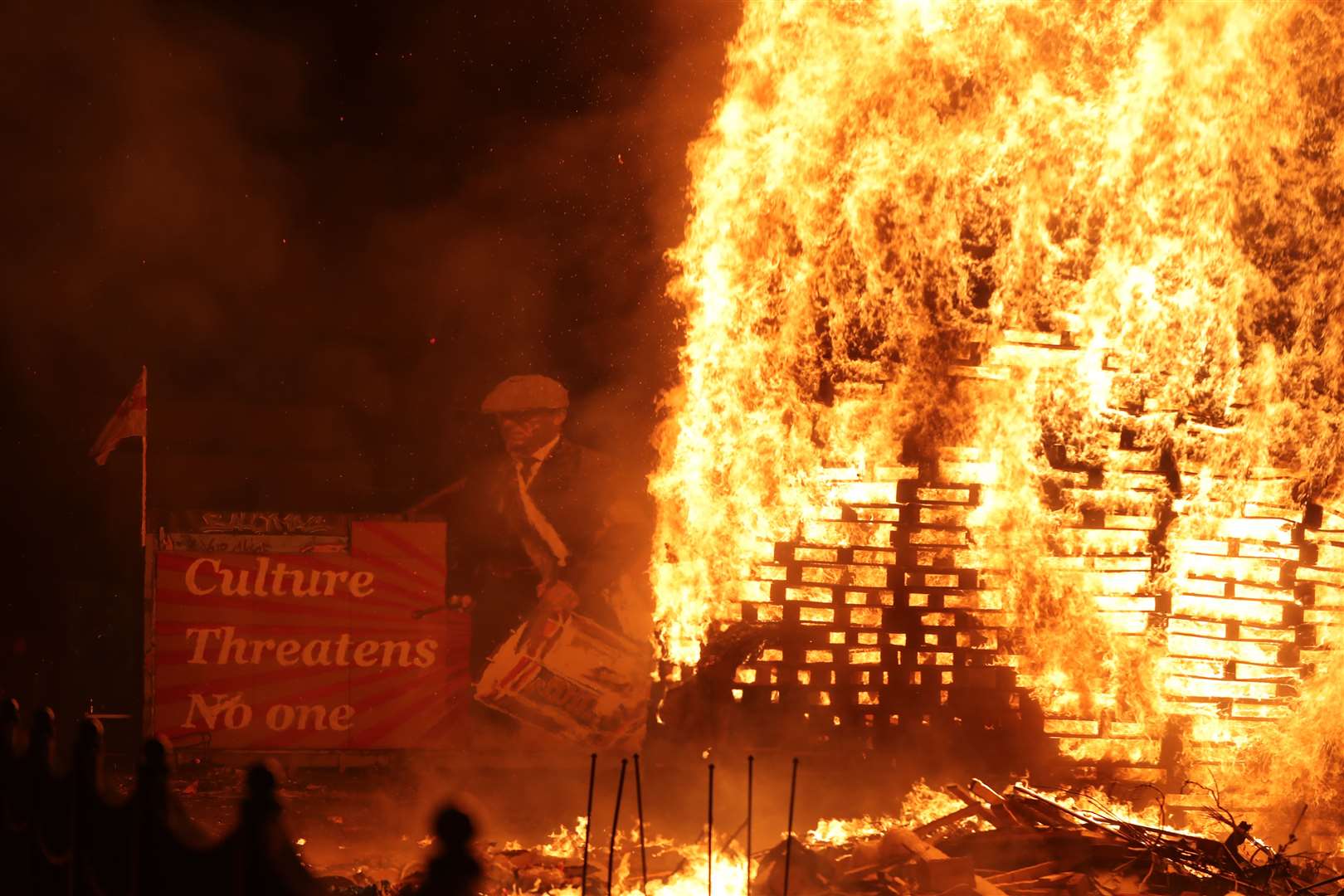 An Eleventh Night bonfire on Saturday night (Niall Carson/PA)