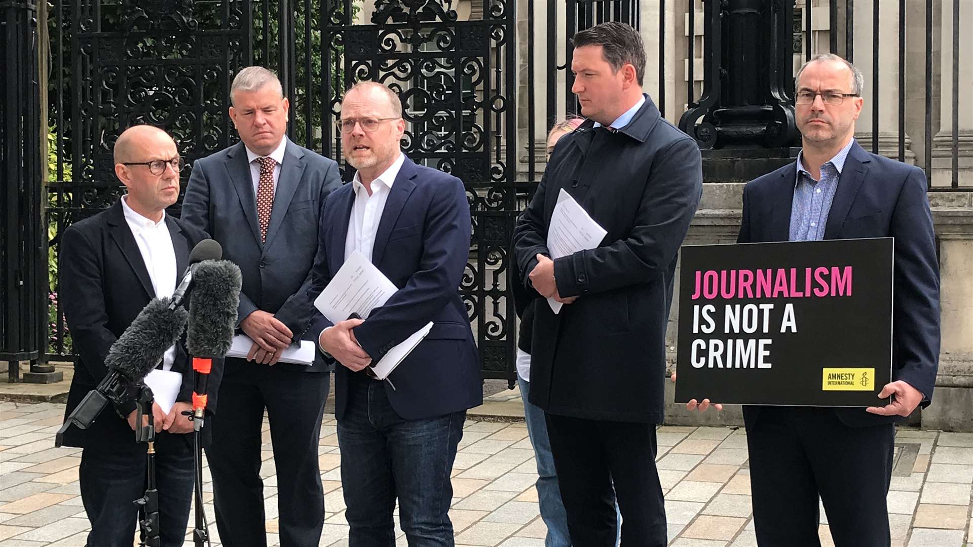 The journalists had called for an apology after the Court of Appeal quashed a search warrant used to raid their homes and offices in 2018 (Rebecca Black/PA)