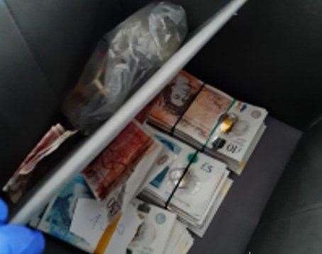 Cash seized by police investigating Samuel Dunne and Keenan Hall-Shelton. Picture: Kent Police