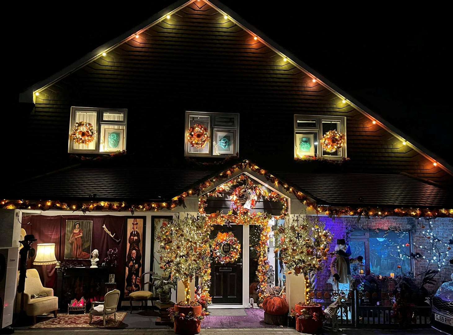 The Hedges Haunted House display in Wigmore Road, Gillingham, is sure to turn a few heads. Picture: Lavinia Hedges