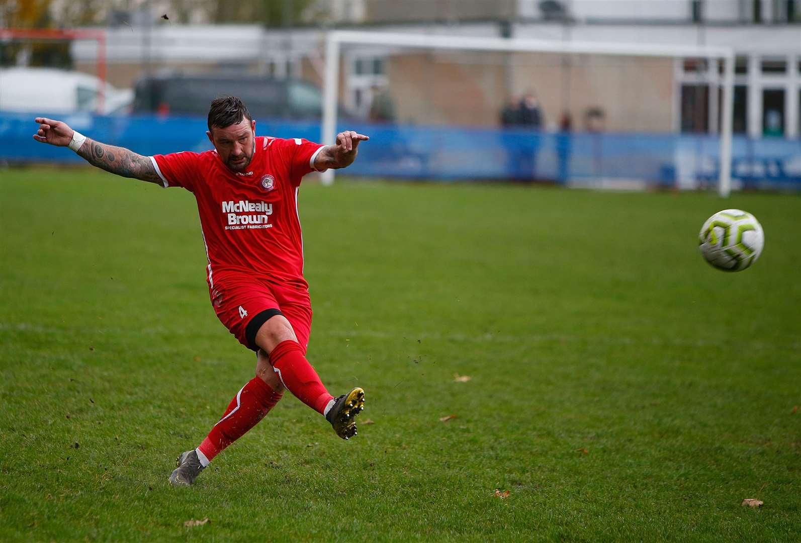 Danny Kedwell picks his pass playing for Hollands & Blair in Southern Counties East Picture: Barry Goodwin