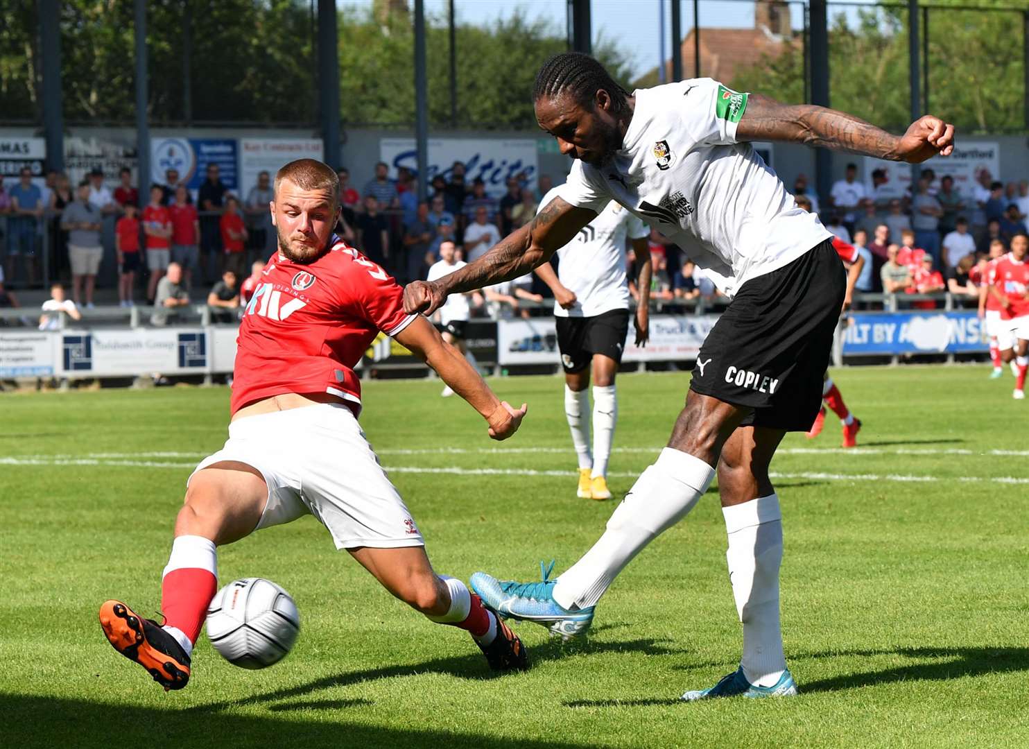 Bagasan Graham in pre-season action for Dartford against Charlton last summer Picture: Keith Gillard