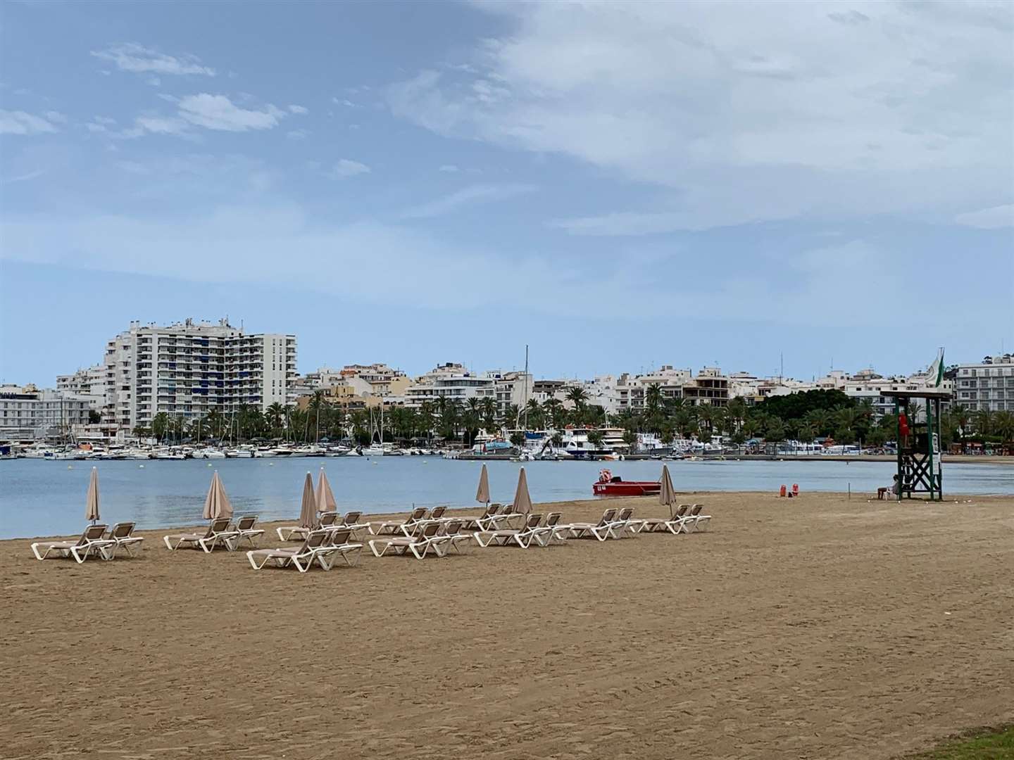 Beaches remain quiet despite British holidaymakers beginning to arrive in Ibiza (Tom Pilgrim/PA)