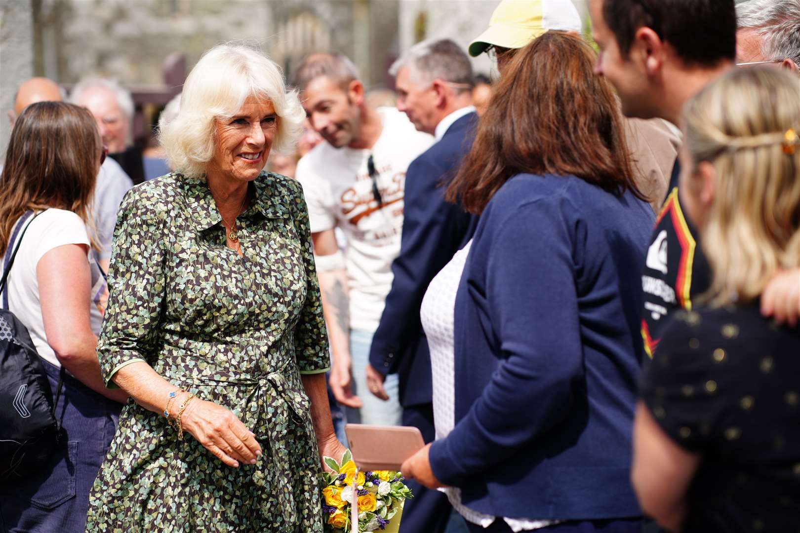 Queen Camilla visited the Oasis Centre, which supports isolated and vulnerable people and families in a very rural part of Cornwall (Ben Birchall/PA)