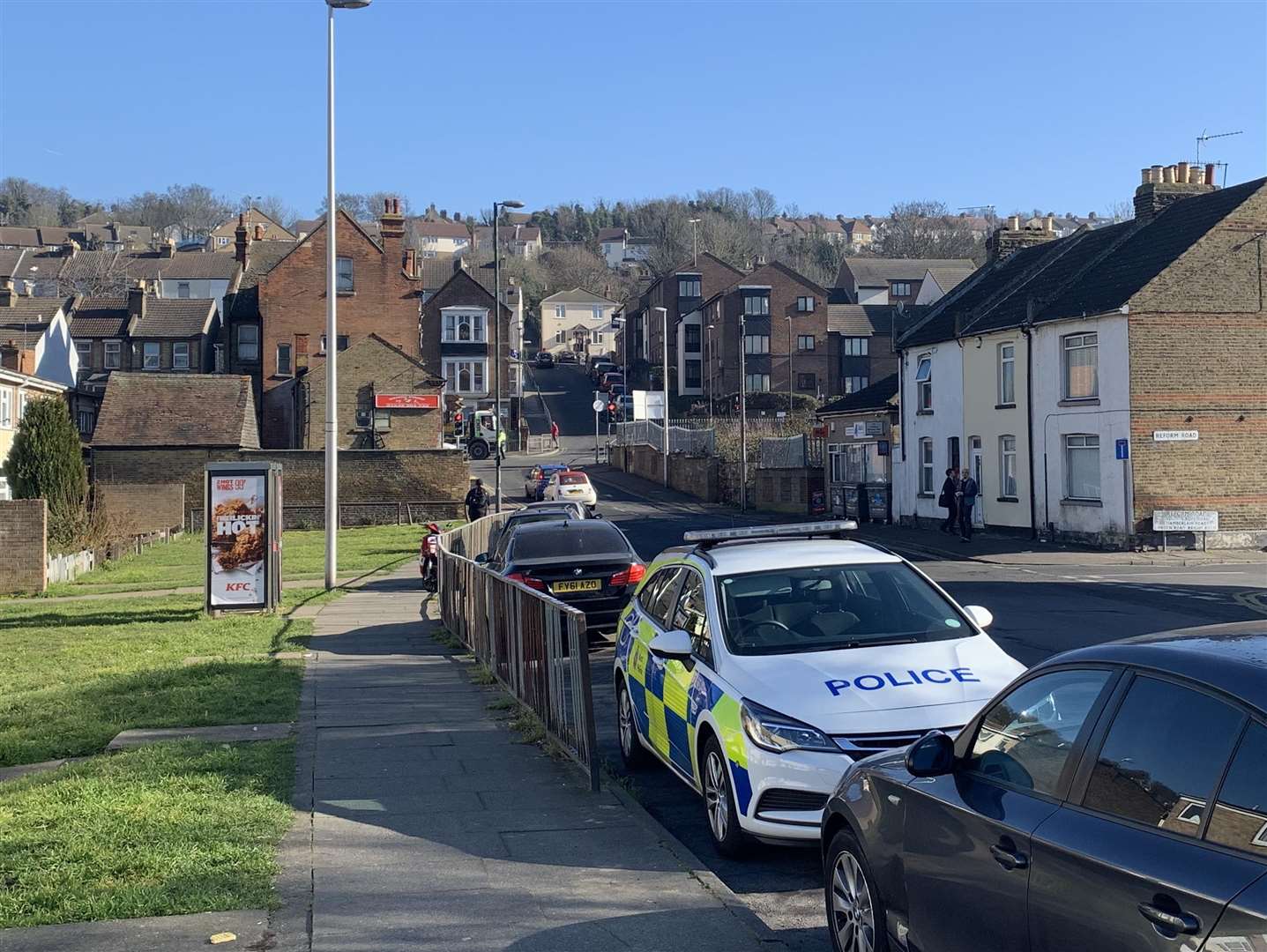 Police cordoned off Luton Road, Chatham (7429385)