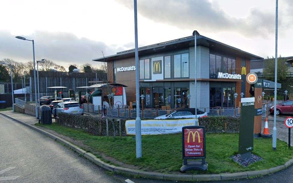Letchford drove into the McDonald's in Courteney Road, Gillingham after smoking cannabis. Picture: Google