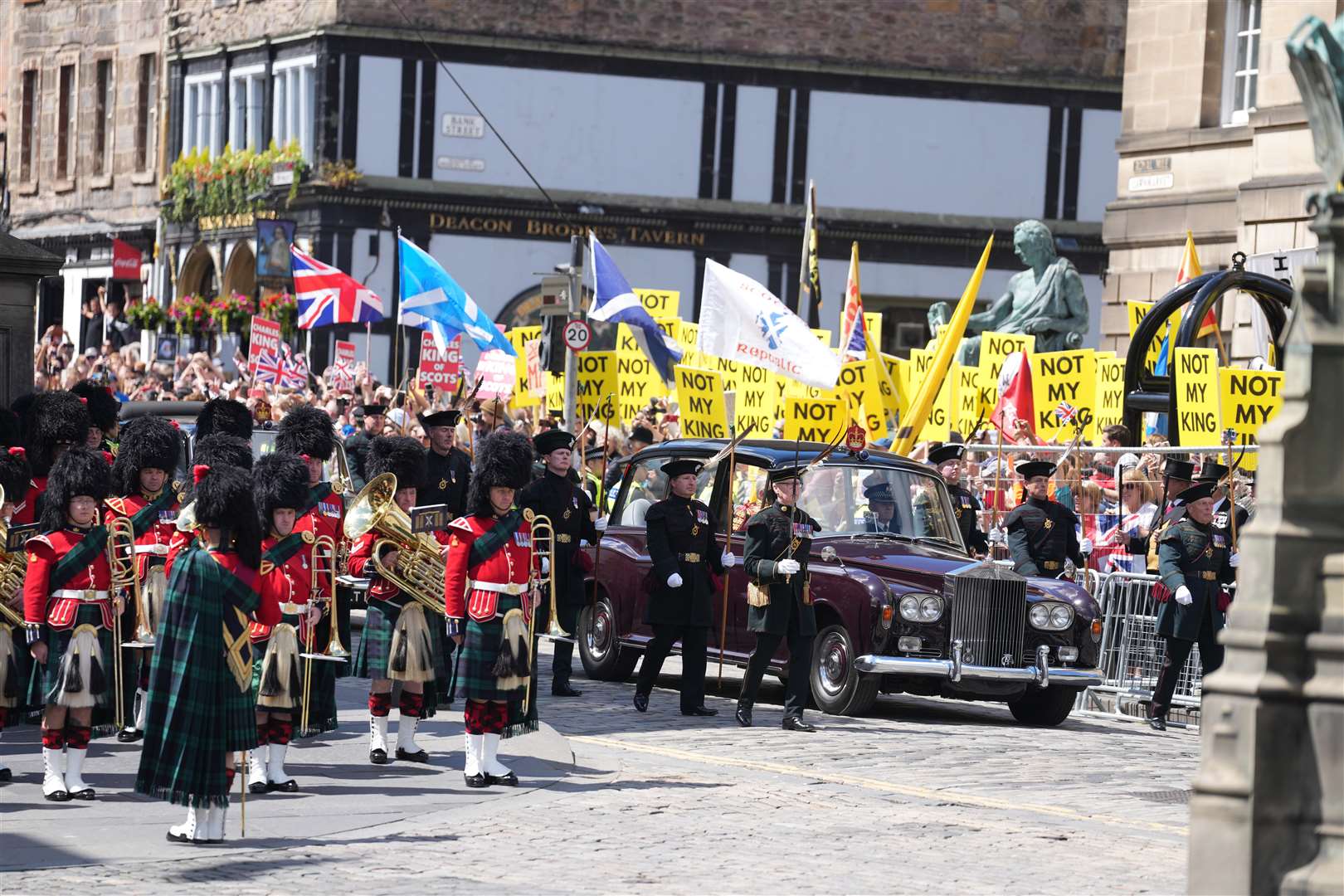 Two Arrested As Protests Held During Royal Event In Edinburgh