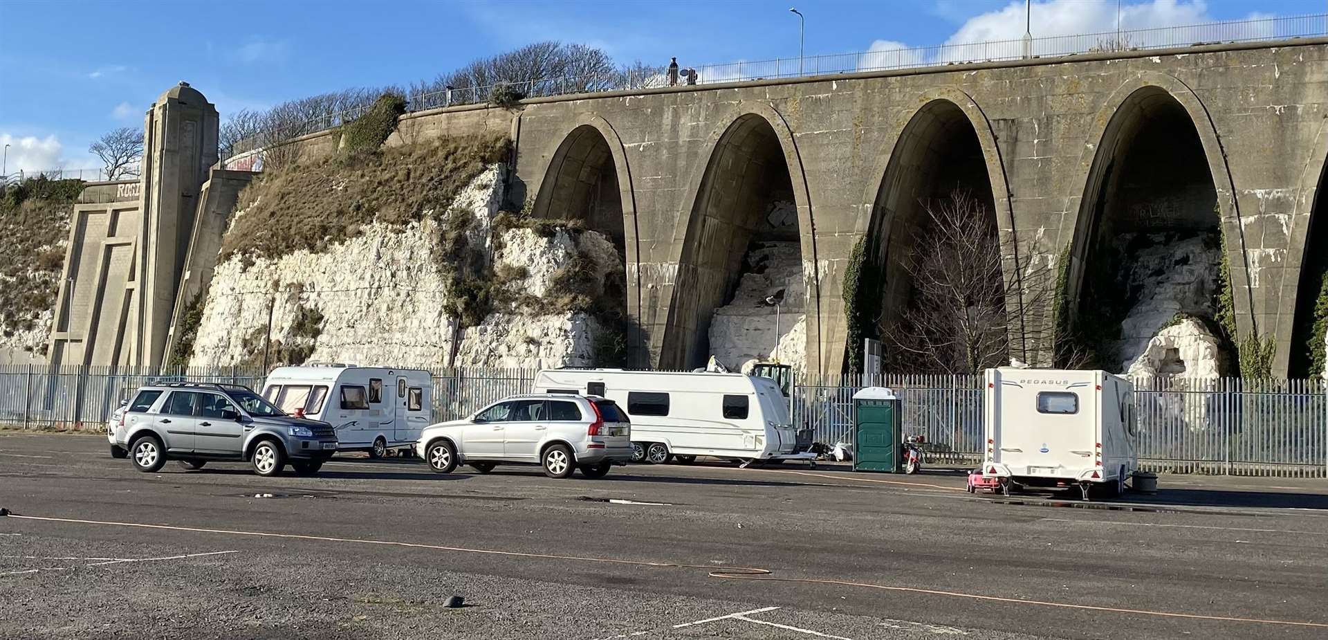 The site by the Port of Ramsgate where the Pavee traveller families have been since last May