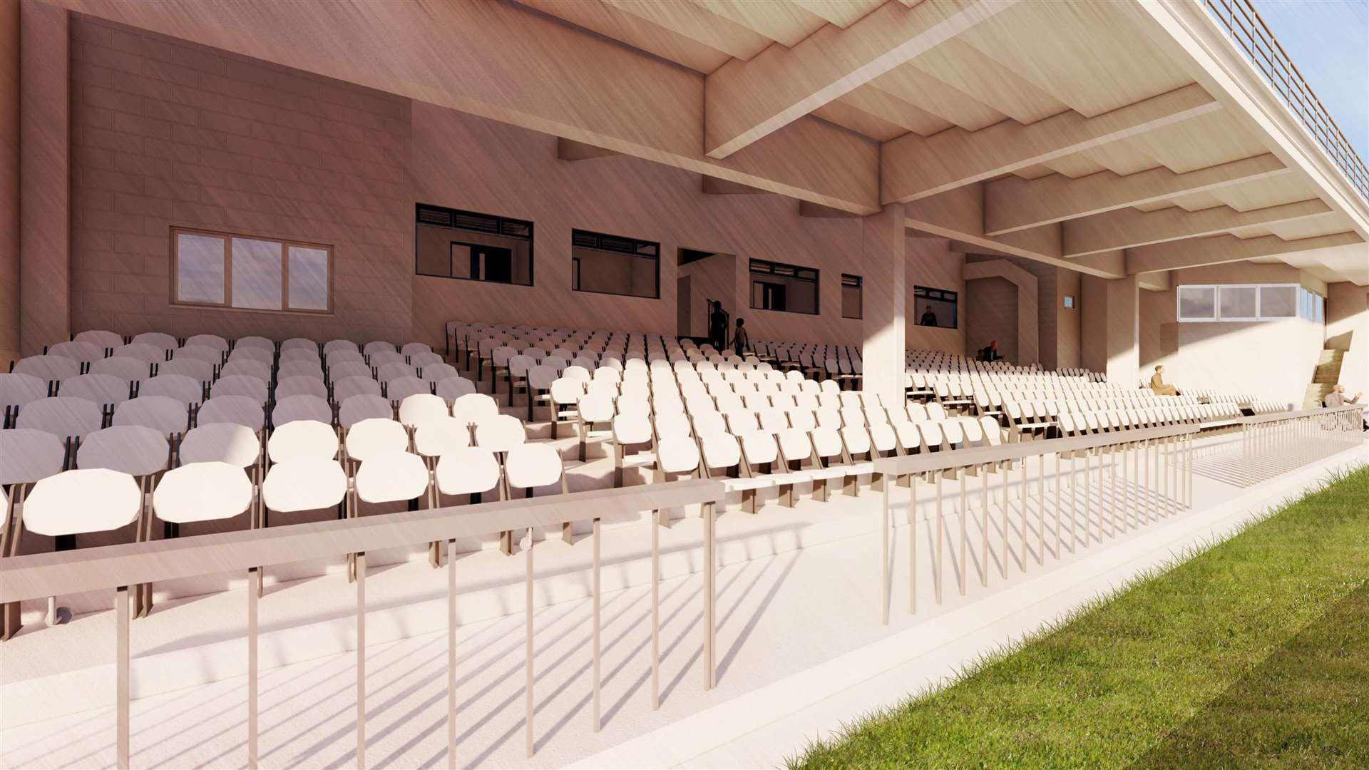 The new stands will introduce new boxes for coaches and officials