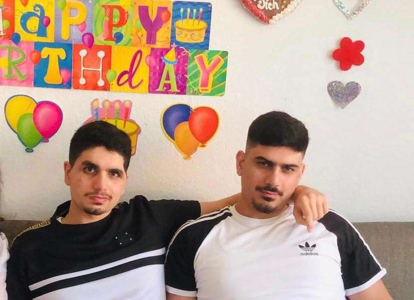 Daniel Ezzedine with his brother Ali on his 19th birthday