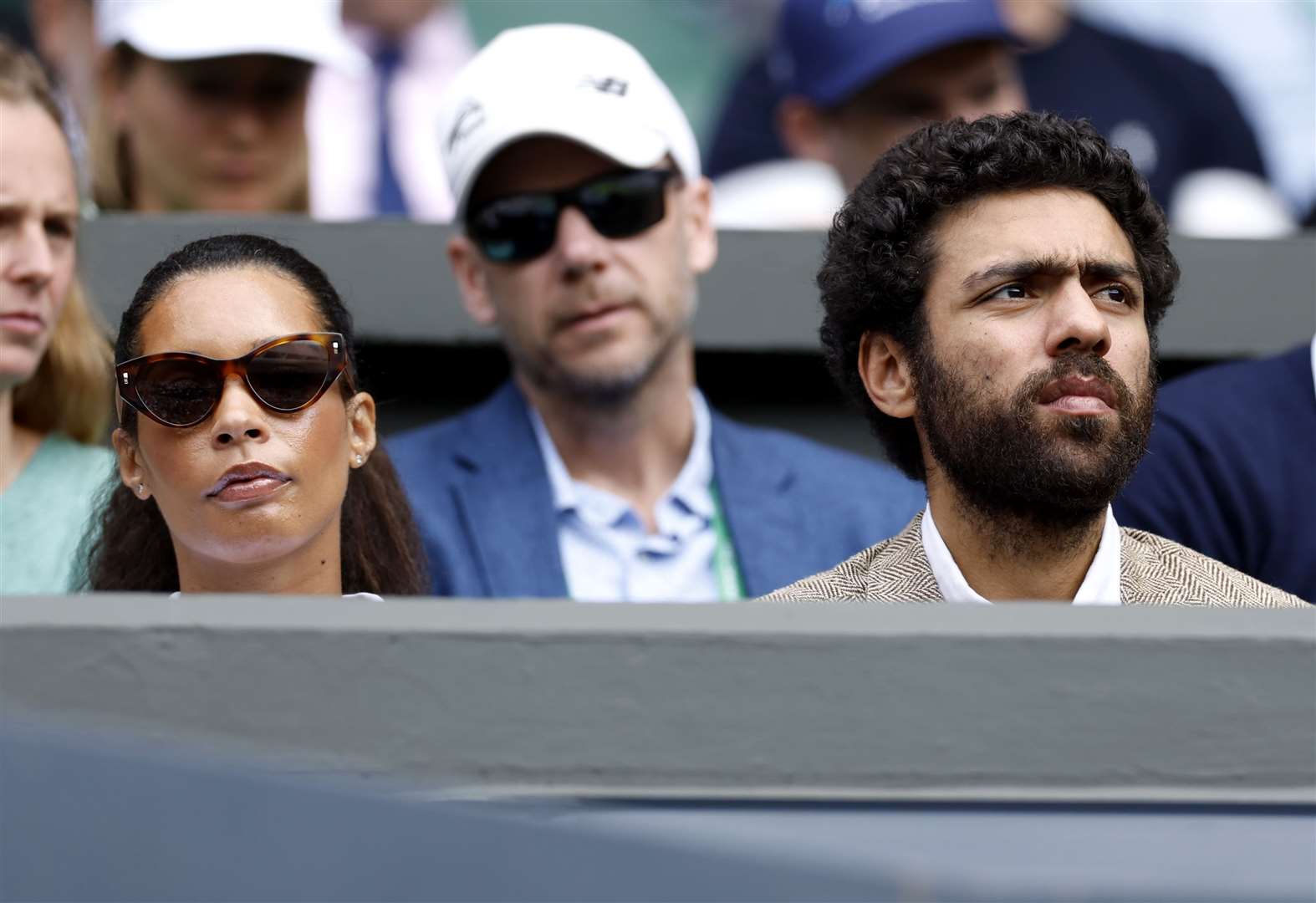 Lilian de Carvalho Monteiro and Noah Gabriel Becker during day three of the 2022 Wimbledon Championships (Steven Paston/PA)