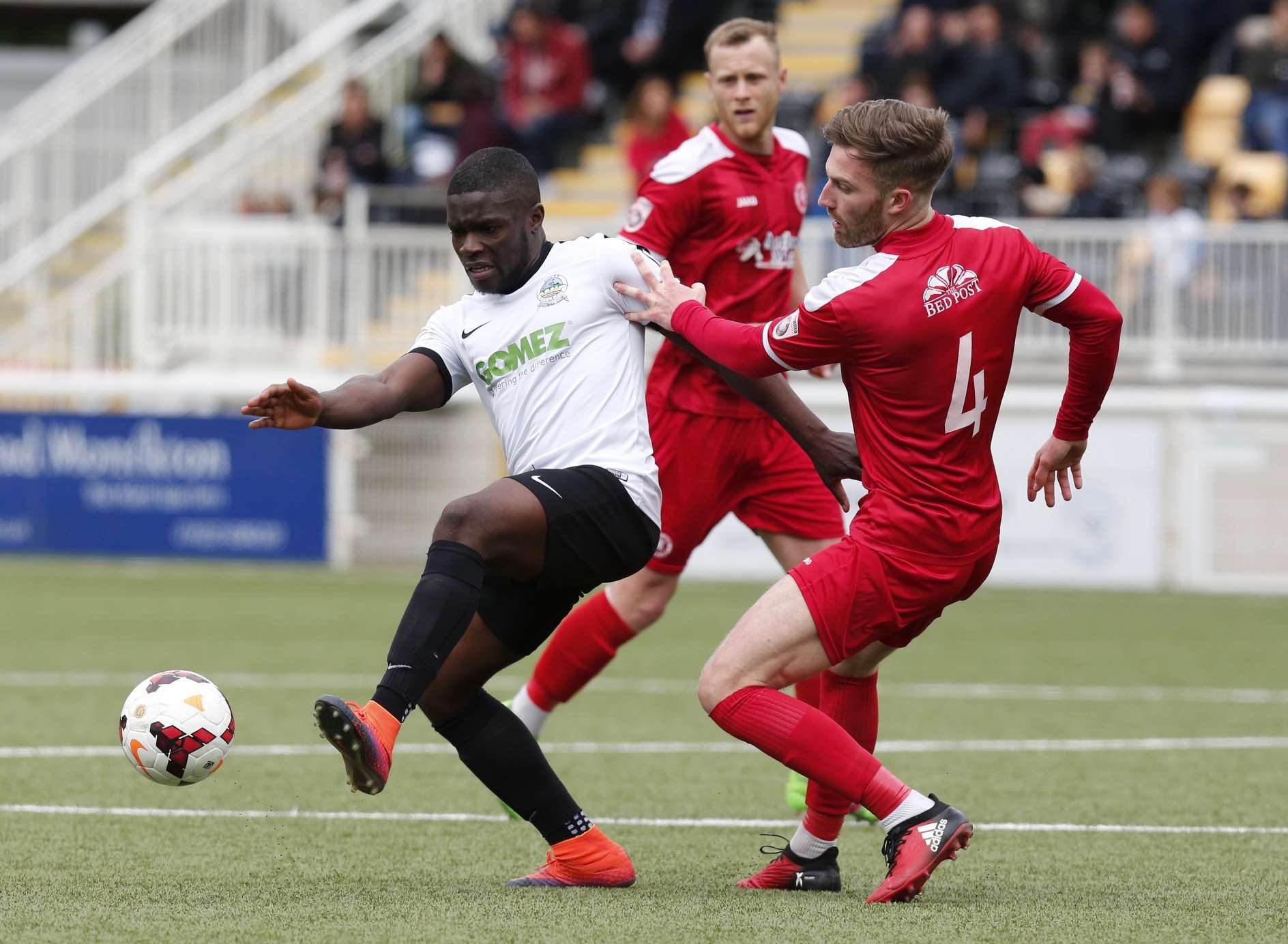 Moses Emmanuel takes on Welling's Matt Fish Picture: Matthew Walker