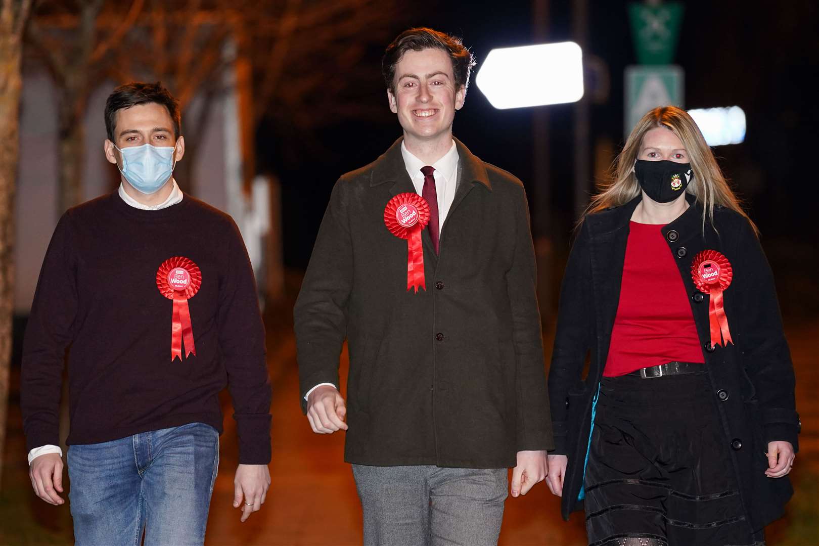 Labour candidate Ben Wood arriving at Shrewsbury Sports Village where the count for the North Shropshire by-election was being held (Jacob King/PA Wire)