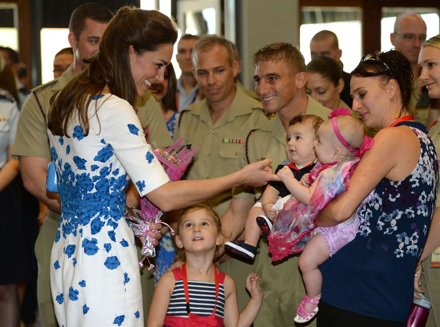 The Duchess of Cambridge visits RAAF base Amberley on the Cambridges’ tour to New Zealand and Australia in 2014 (Anthony Devlin/PA)