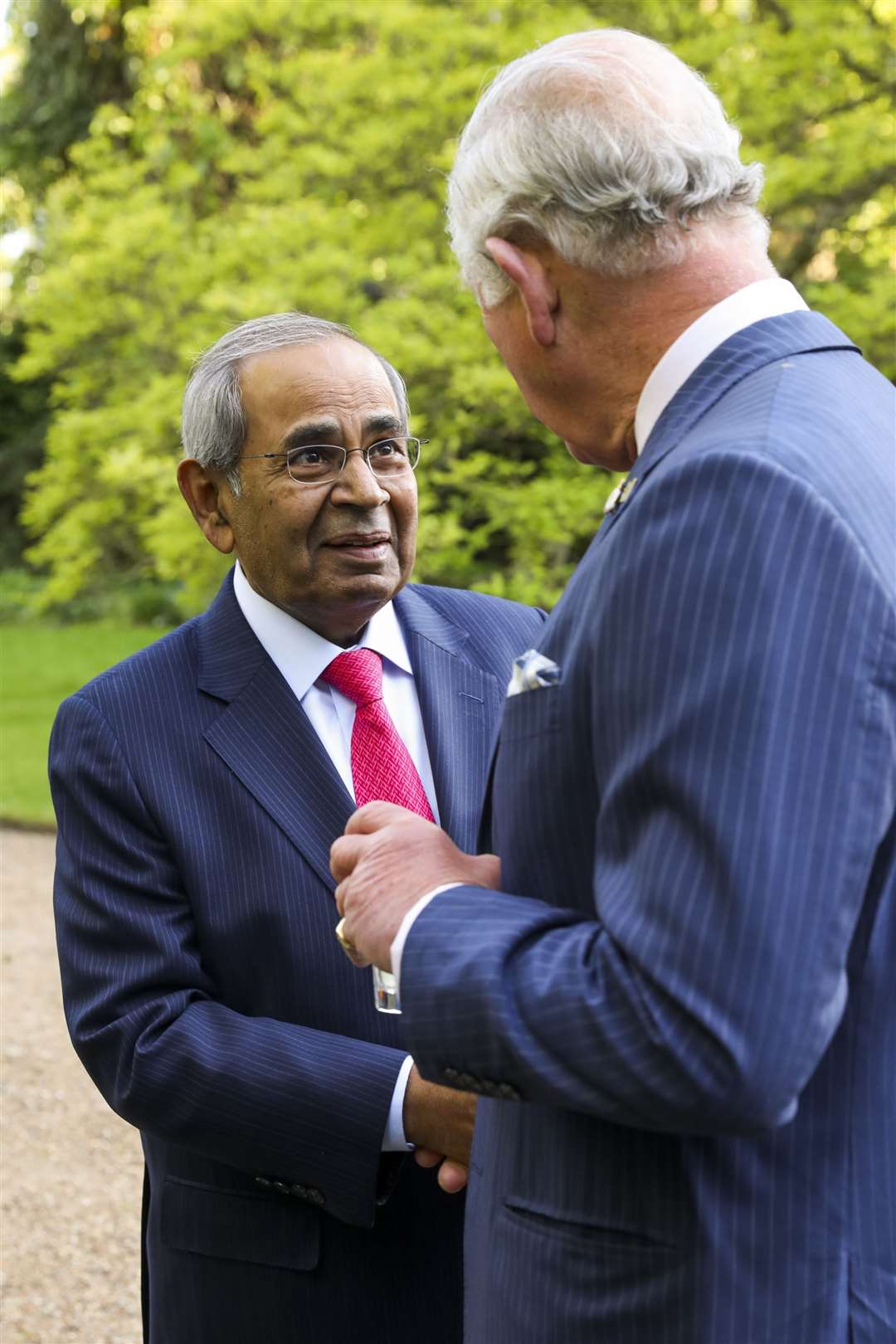 Gopichand Hinduja meets the Prince of Wales (Tristan Fewings/PA)