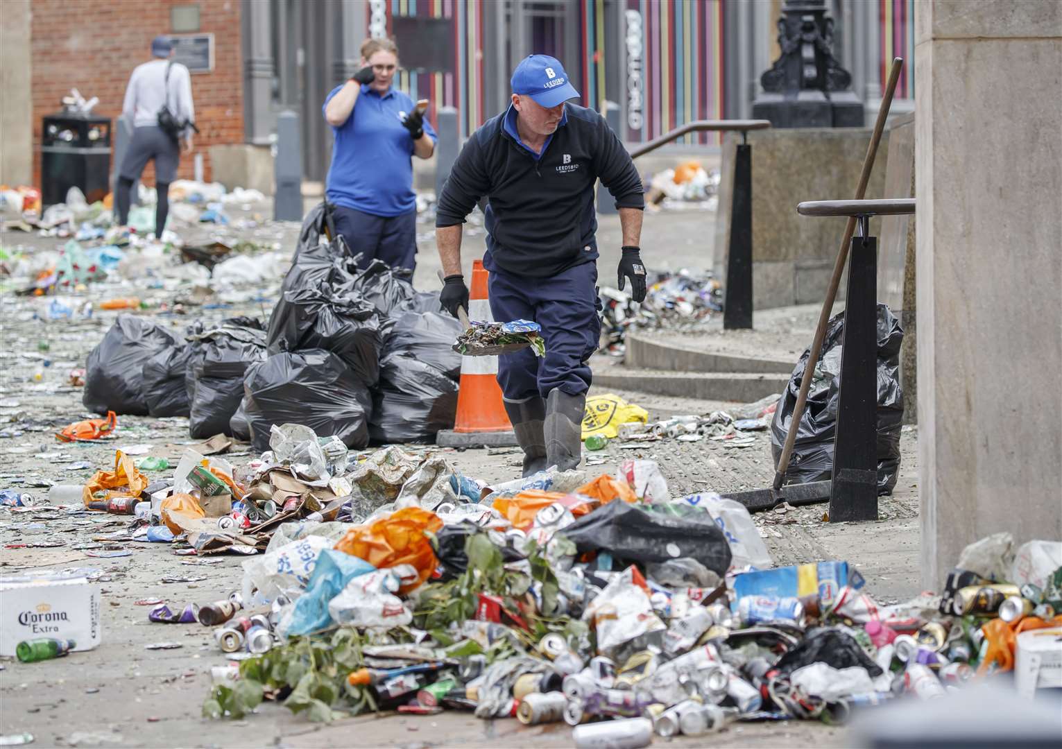 Workers during the clear-up operation (Danny Lawson/PA)