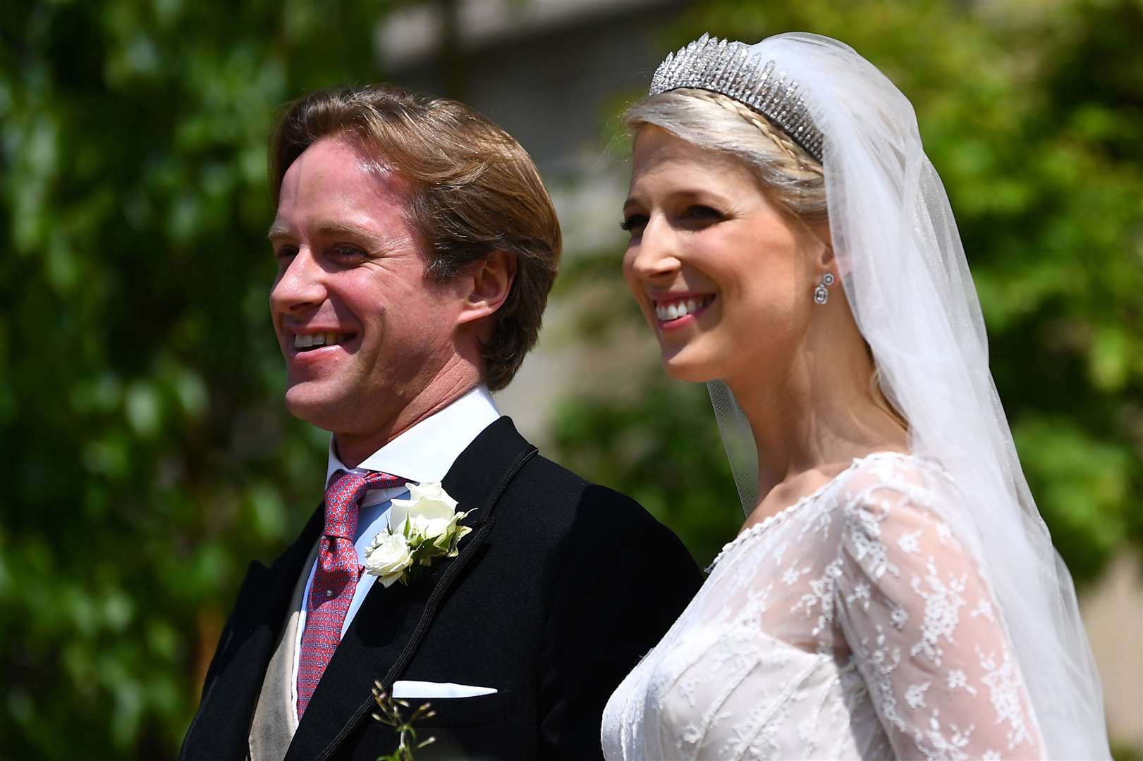 The couple on their wedding day in 2019 (Victoria Jones/PA)