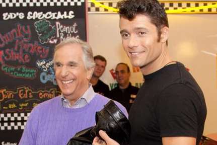 Happy Days legend Henry Winkler with current Fonz actor Ben Freeman