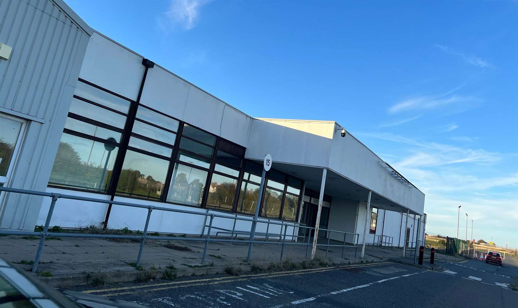 Exterior of the airport building as it is today