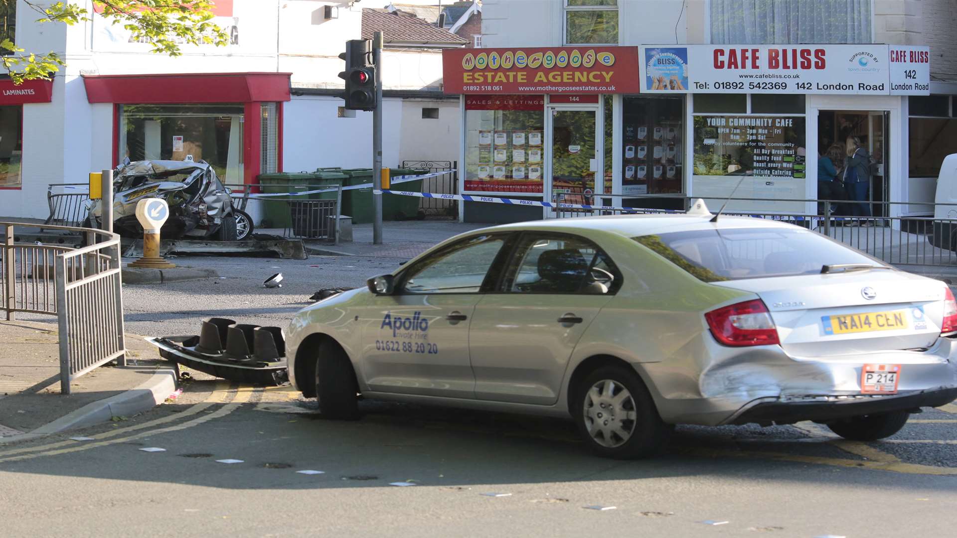 The area was cordoned off by police. Picture: Martin Apps