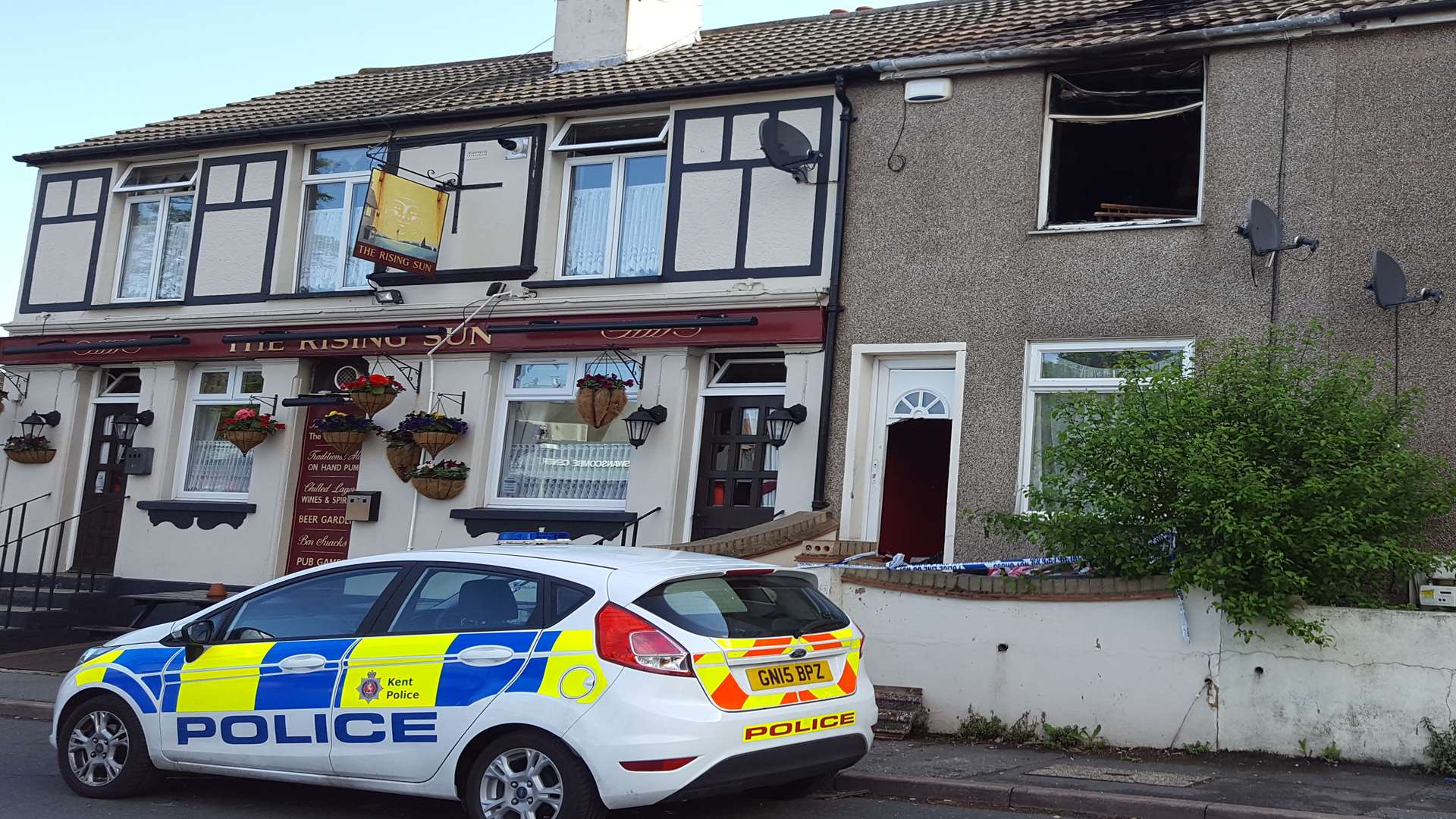 The property in Craylands Lane where the fire broke out