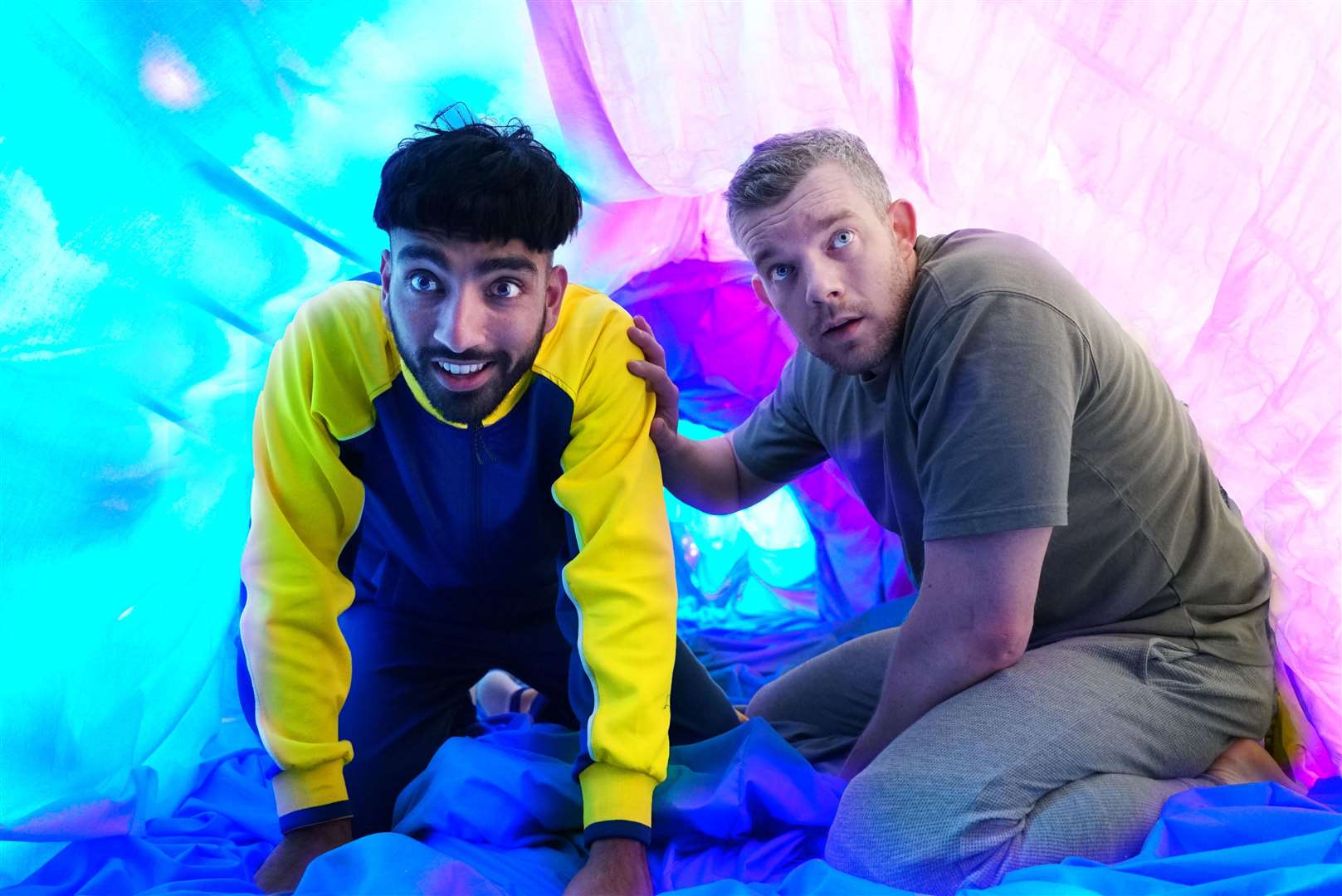 New comedy Juice starring Mawaan Rizwan and Russell Tovey has been commissioned for a first series (WarnerMedia/Liam Daniel/BBC/PA)