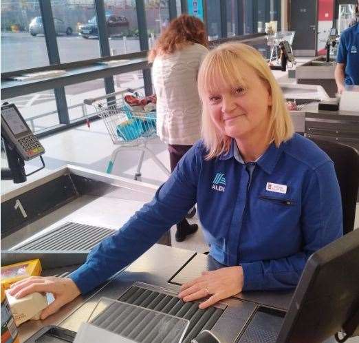 Barbara Yalinkilicli first joined Ramsgate Aldi in 2004 and is celebrating 20 years at the firm. Picture: Aldi