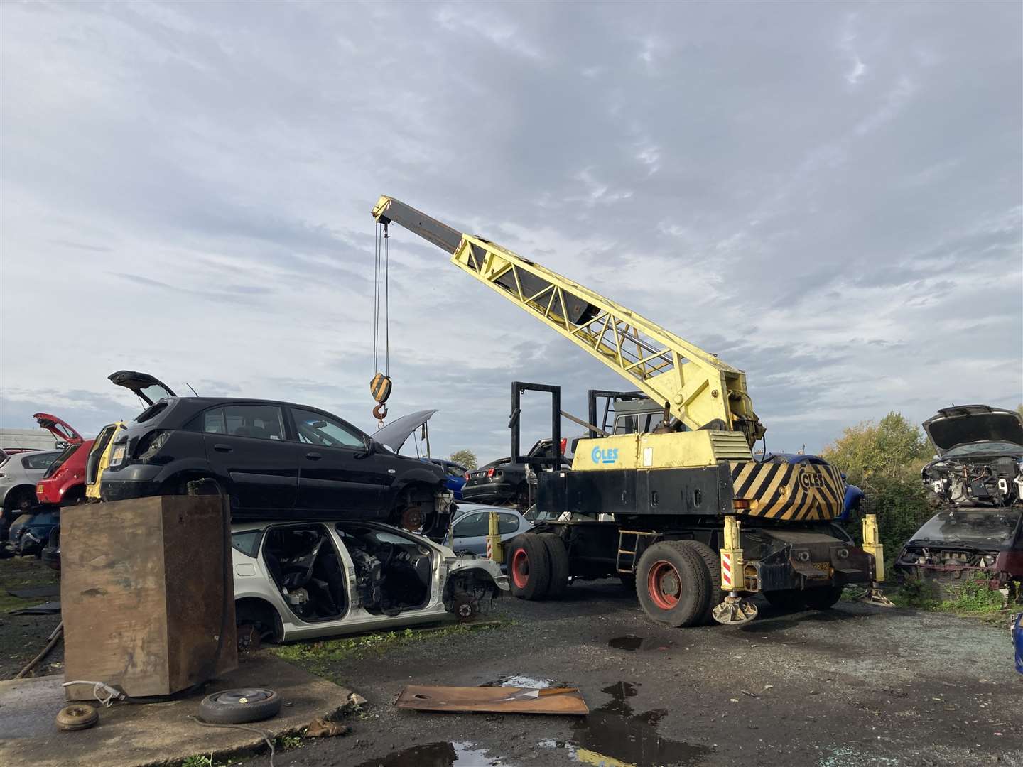 Inside DRS car breakers at Monkey Farm, Sheerness