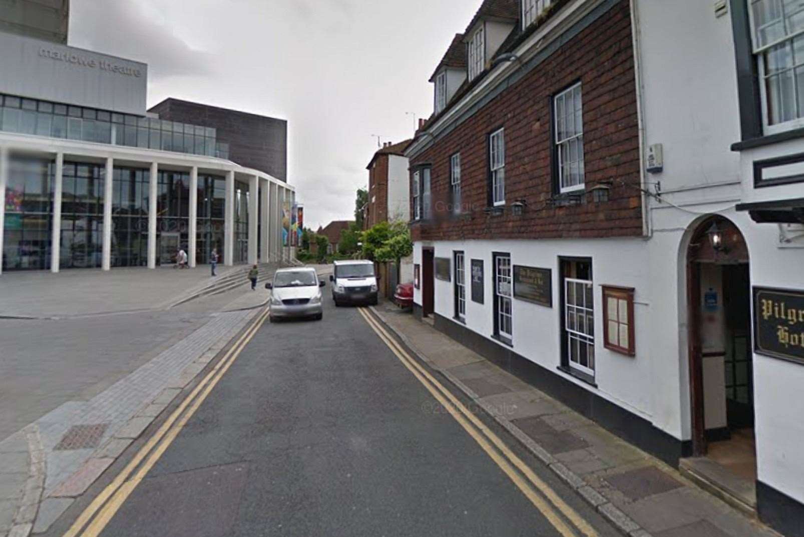 The Friars, Canterbury, where a man was bottled on Sunday night. Picture: Google Street View
