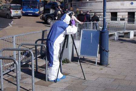 Police at the scene of an attack in Harbour Parade, Ramsgate. Picture: Mike Pett