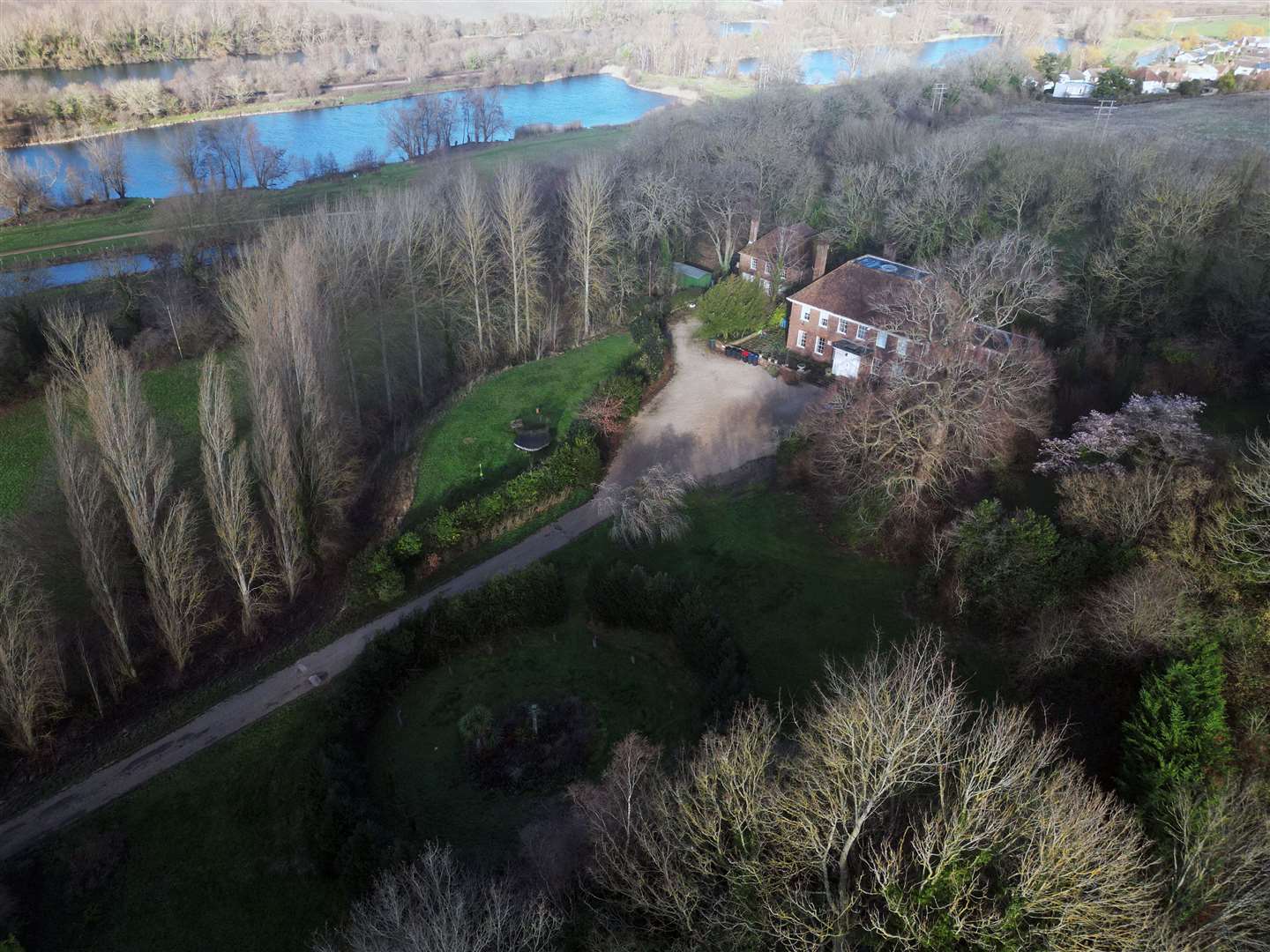 Milton Manor House in Thanington, Canterbury, has a 300-metre tree-lined driveway. Picture: Barry Goodwin