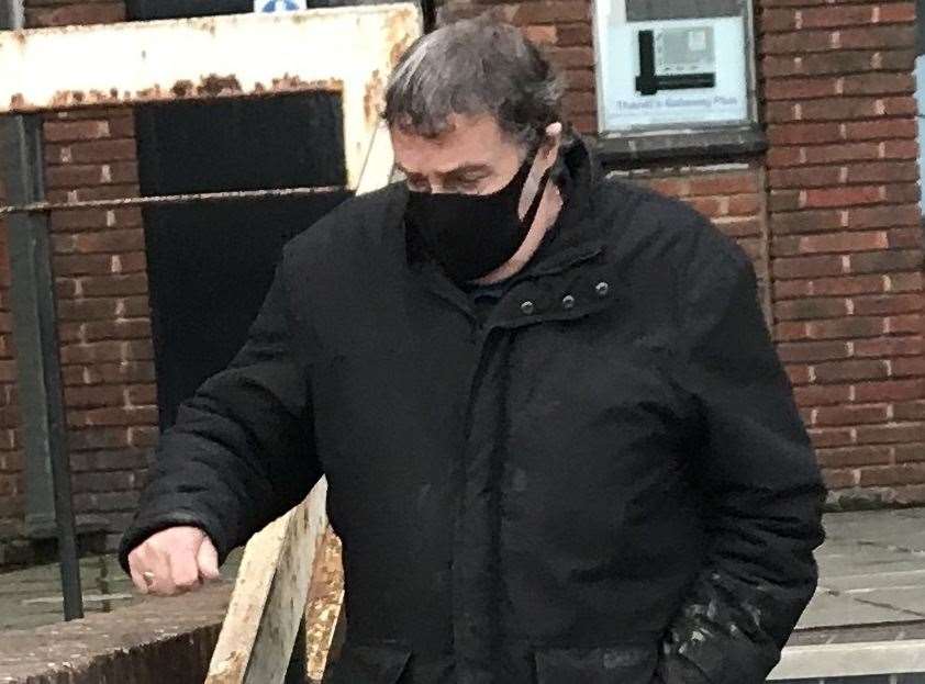 Michael Bunce wearing a face mask as he left Margate Magistrates' Court last week