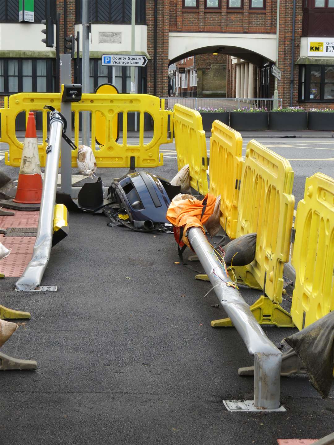 The aftermath of the incident on Somerset Road. Credit: Andy Clark