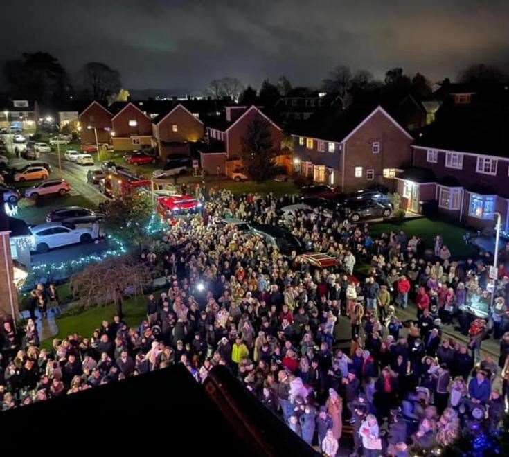 Hundreds of people turned up to the final Christmas light switch-on. Picture: Nichole Marney-Green