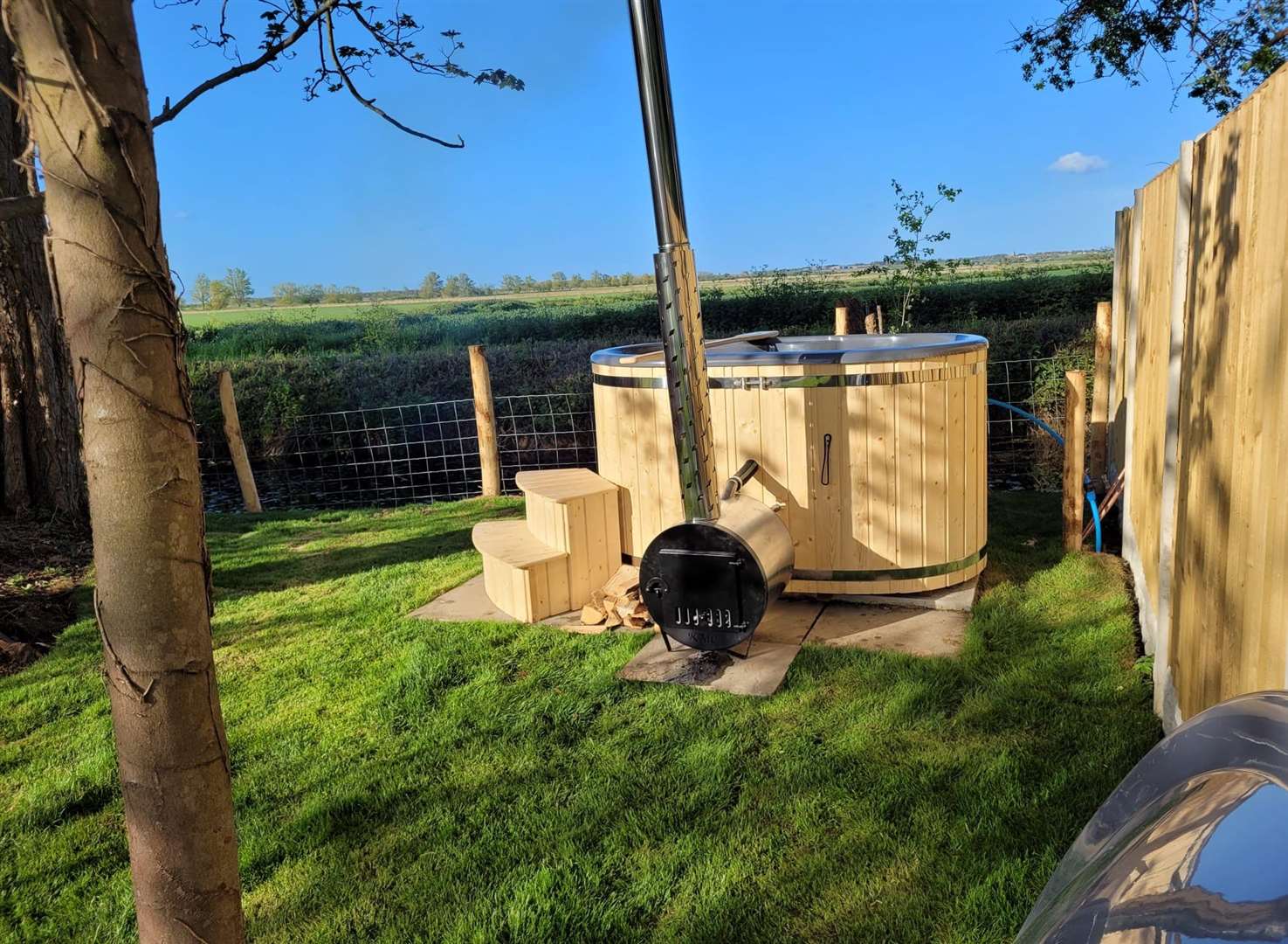 One of the hot tubs which is already in use at Chitty Chitty Glamping in Chislet. Picture: Becky Young