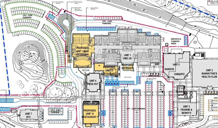 Where the new development is set to go, with the new units highlighted in orange