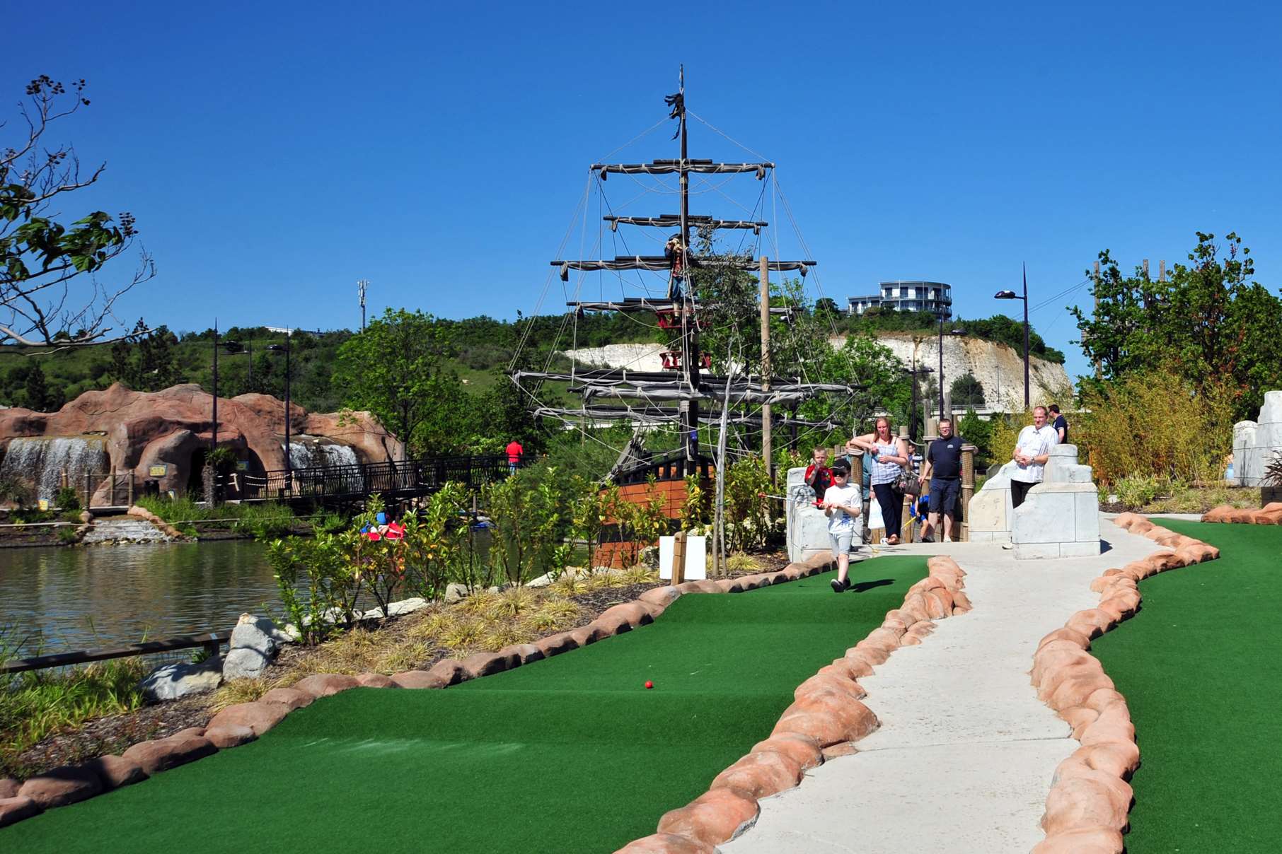 Have a go at the pirate crazy golf at Bluewater