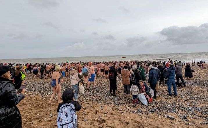 Ramsgate New Year's Day Dip, pictured here in 2023, has been postponed. Picture: Ramsgate New Year's Day Dip