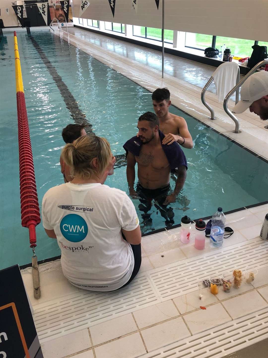 Josh Llewellyn-Jones during his swim in Dover. Picture: PFP Leisure