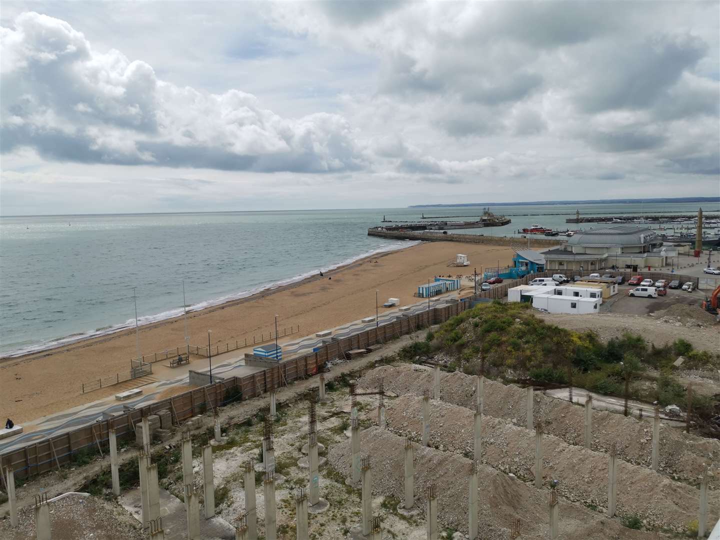 The concrete pillars put in the ground in 2011