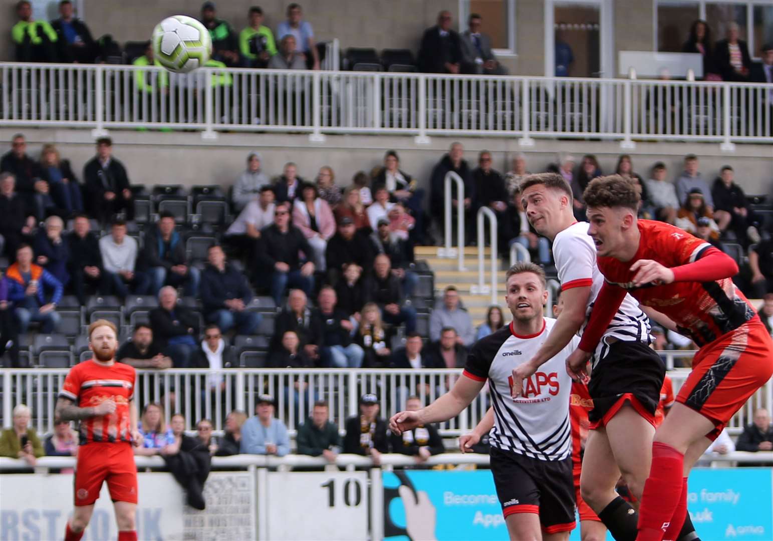 Billy Munday heads over for Deal. Picture: Paul Willmott