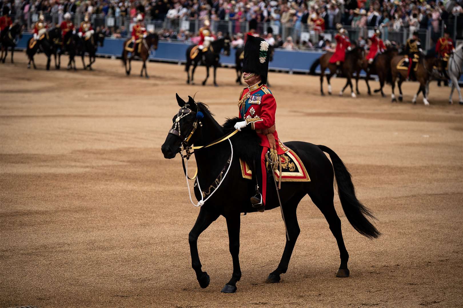 The King during last year’s Trooping the Colour ceremony (Aaron Chown/PA)