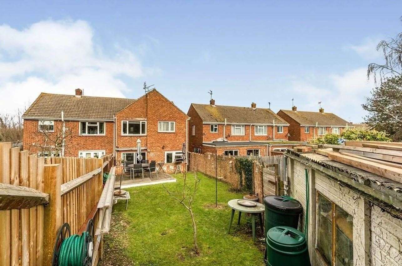 The good-sized rear garden. Picture: Zoopla / Your Move