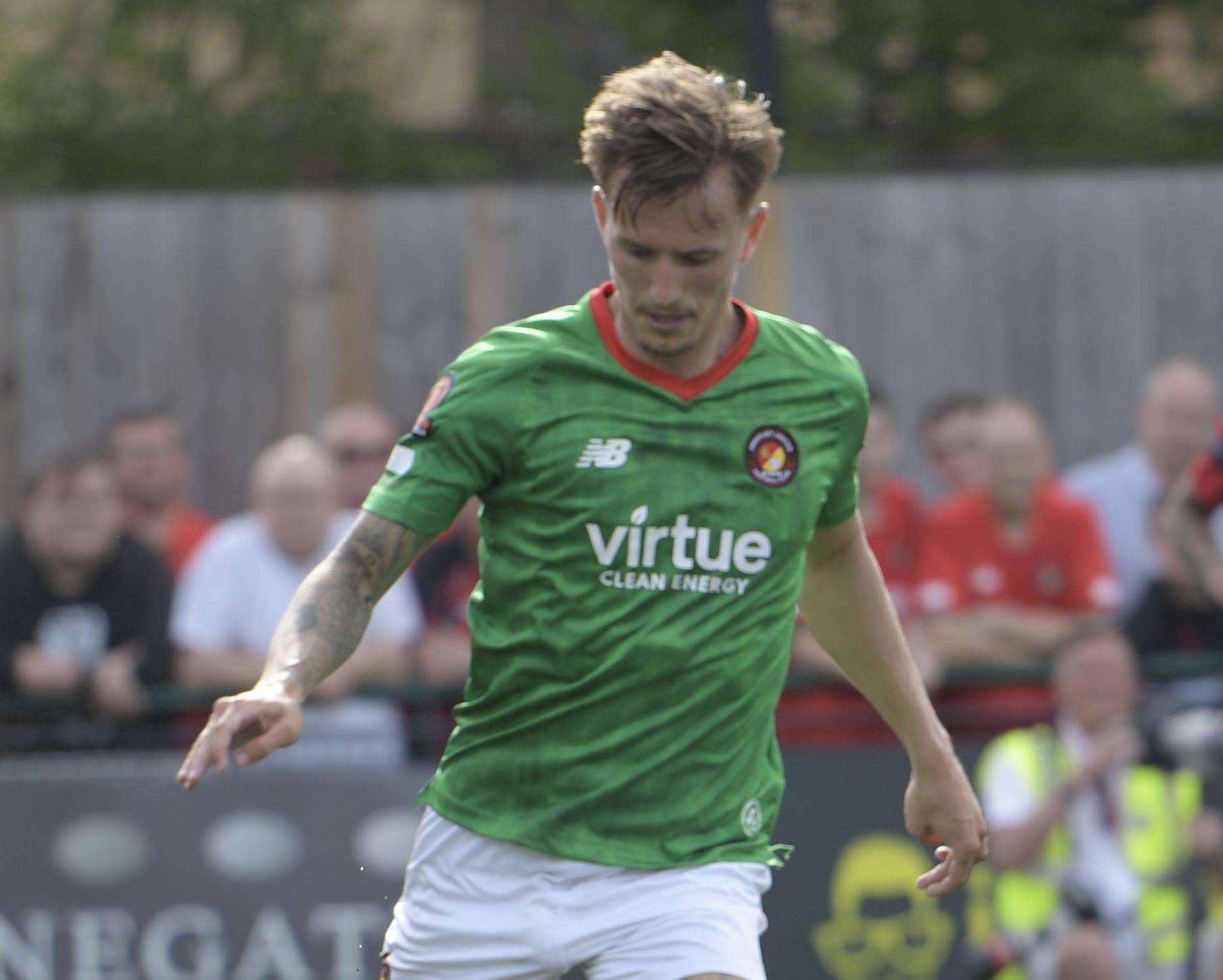 Player-of-the-year Ben Chapman is staying at Ebbsfleet after signing a new deal Picture: Barry Goodwin