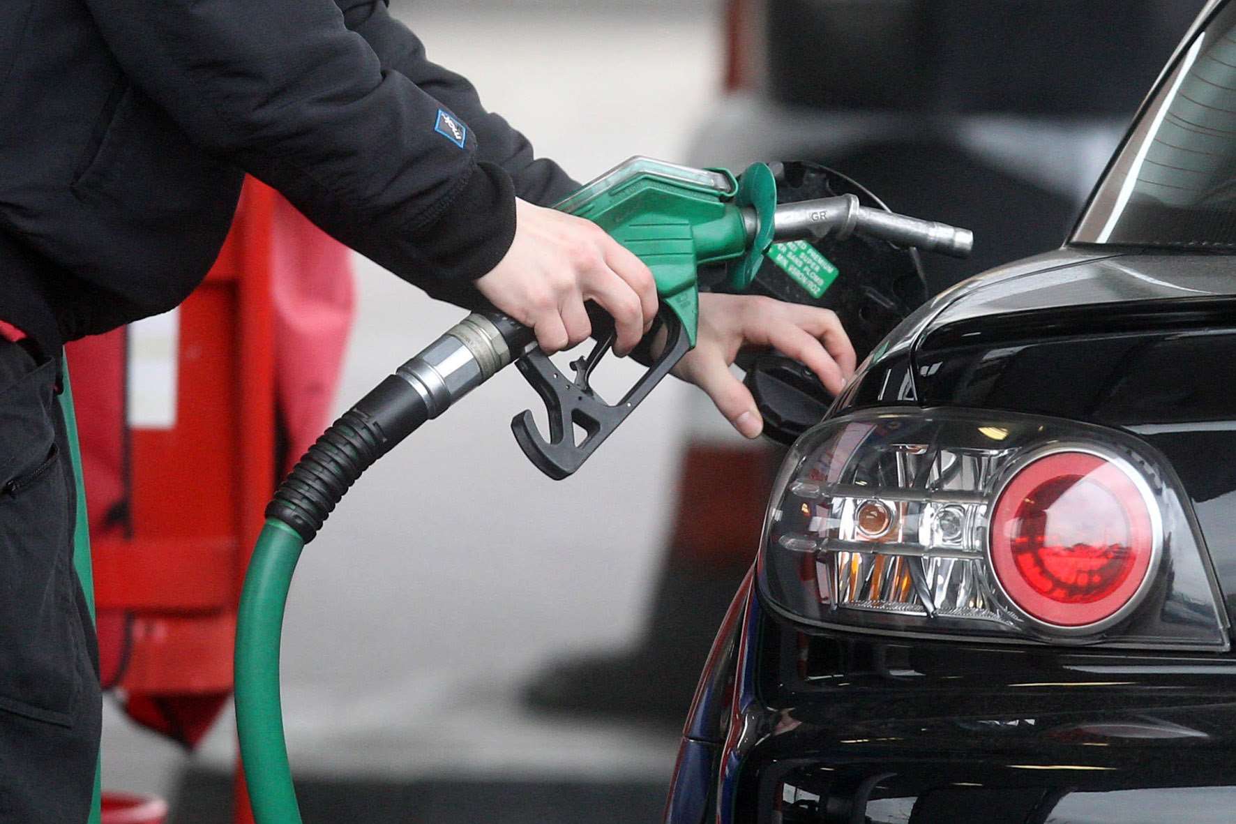 The petrol station is set to reopen on February 14. stock image