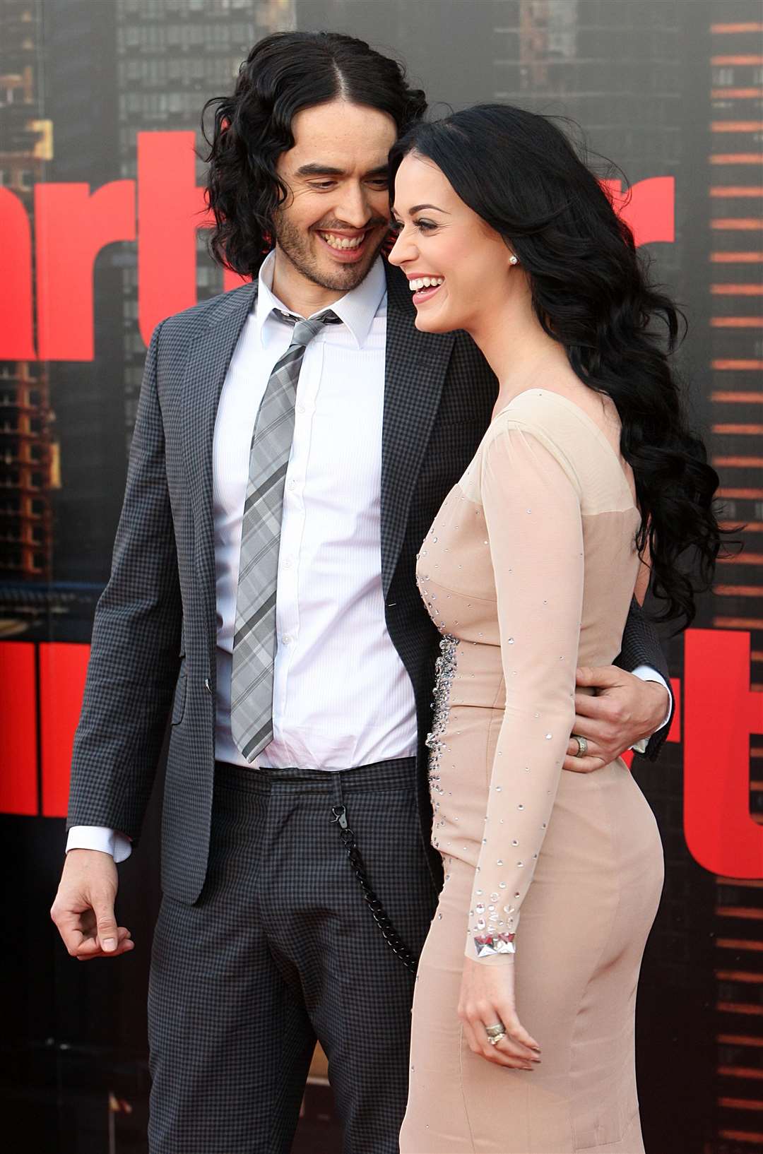 Russell Brand and Katy Perry (Dominic Lipinski/PA)