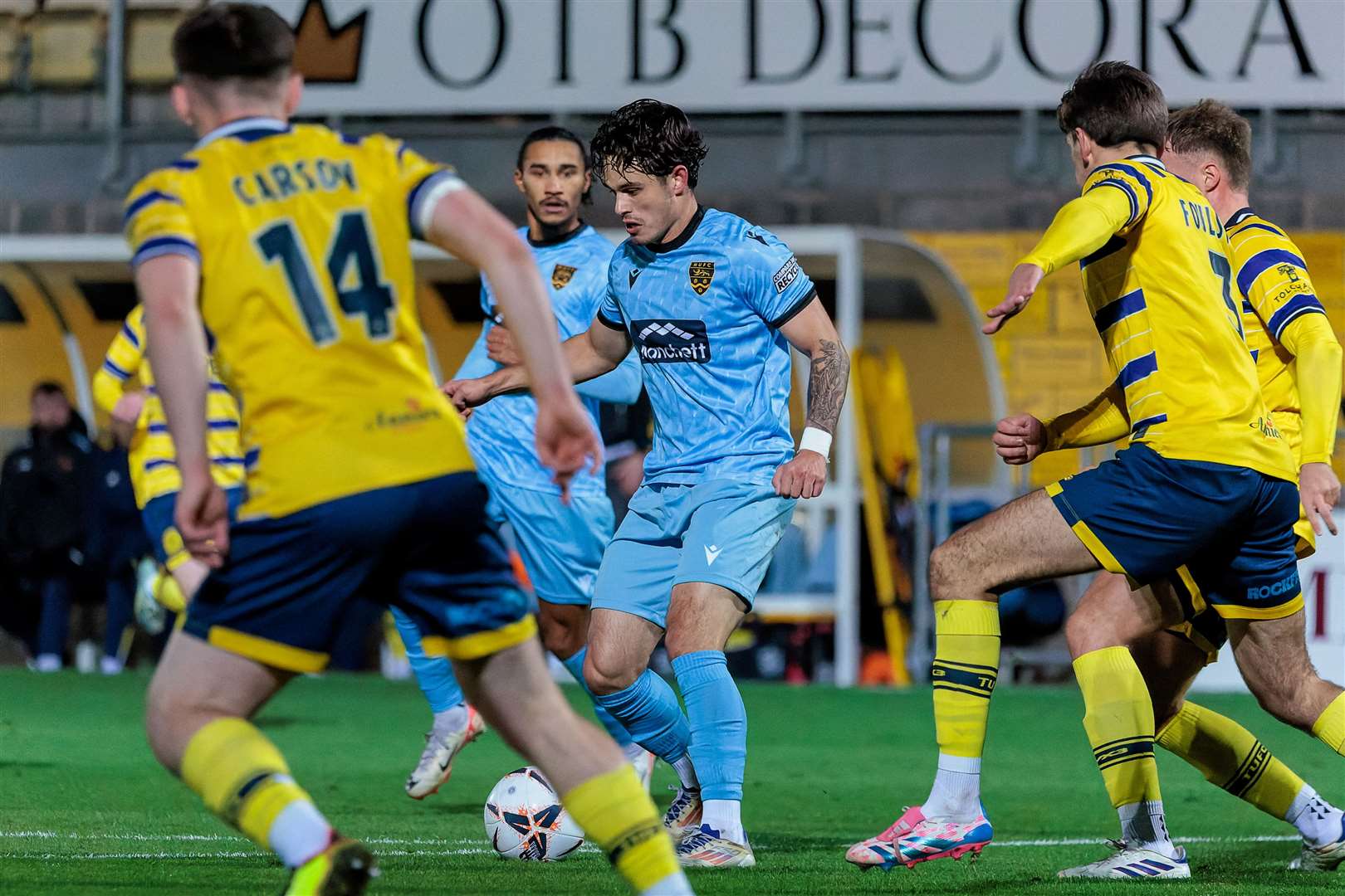 Jon Benton on what proved to be his final Maidstone appearance - last week's 1-1 draw at Torquay. Picture: Helen Cooper