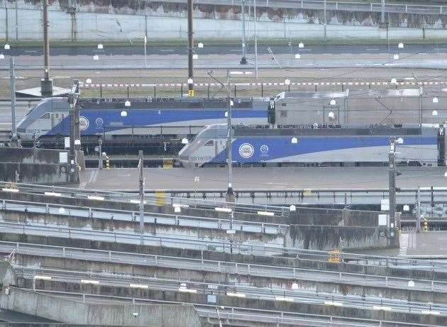 The group were found at the entrance to the Eurotunnel in France. Stock picture